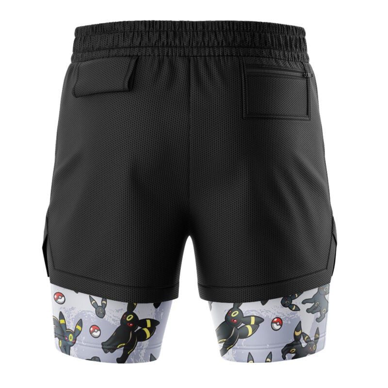 Umbreon Pattern Pokemon 2-in-1 Performance Shorts - Image 4