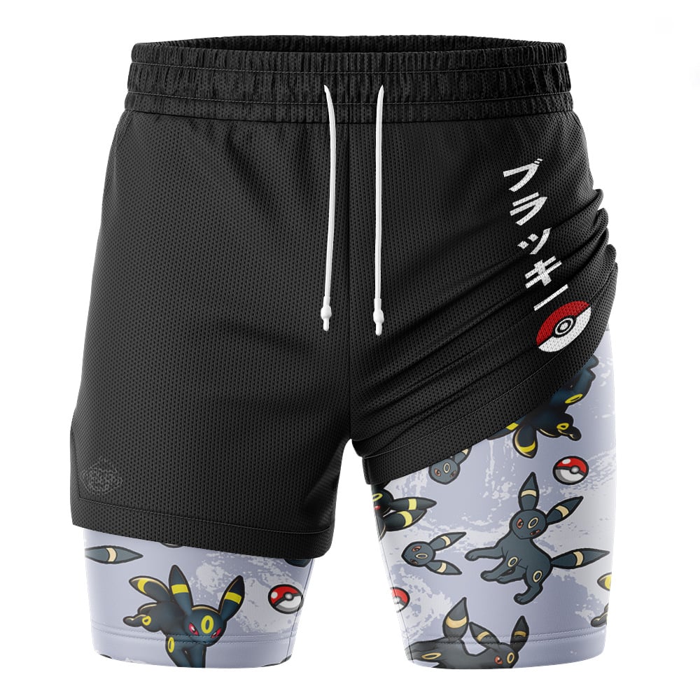 Umbreon Pattern Pokemon 2-in-1 Performance Shorts - Image 3