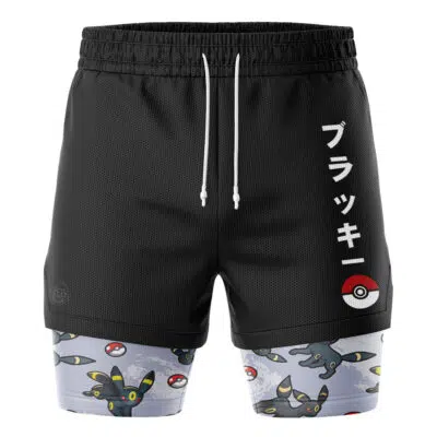 Umbreon Pattern Pokemon 2-in-1 Performance Shorts