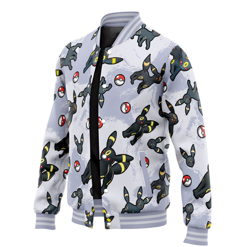 Umbreon Pattern Pokemon Varsity Jacket - Image 3