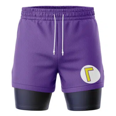 Waluigi Super Mario Bros 2-in-1 Performance Shorts