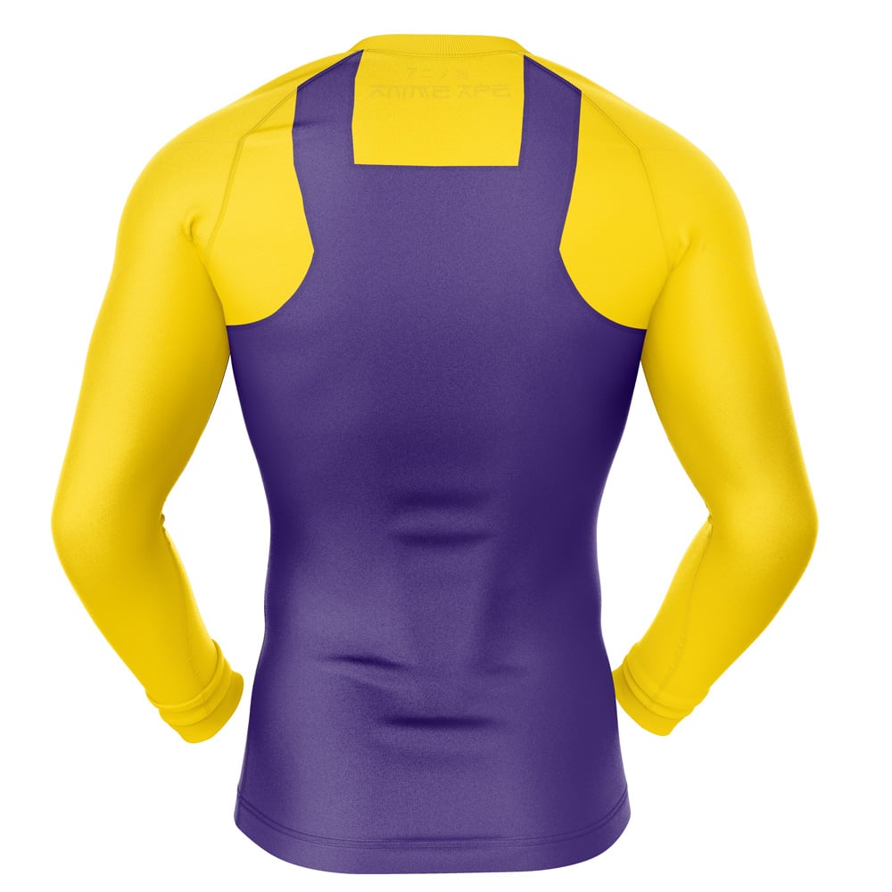 Wario Mario Super Mario Bros Short Sleeve Rash Guard Compression Shirt