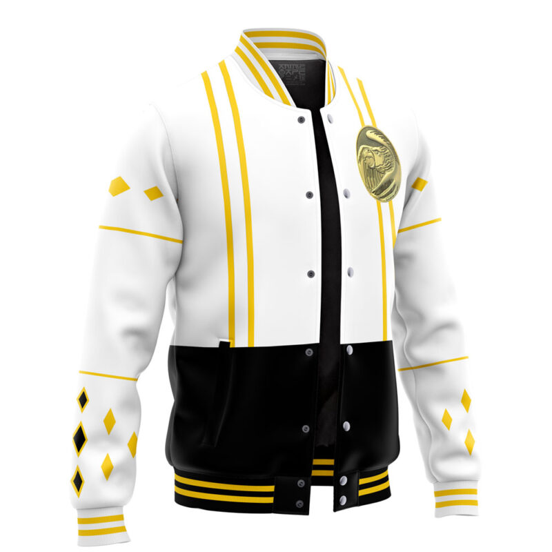 White Ranger Ninjetti Power Rangers Varsity Jacket - Image 2
