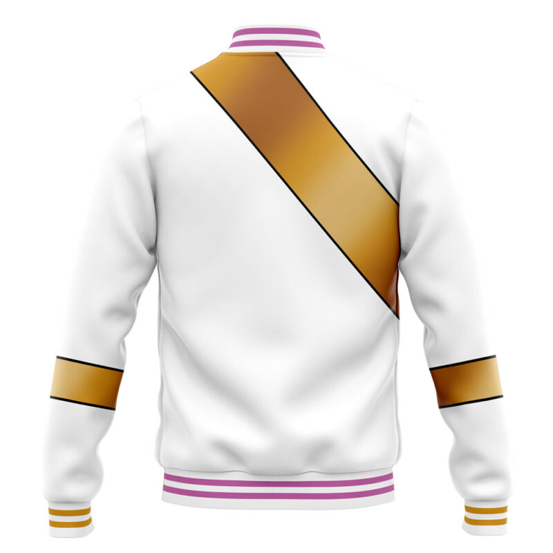 White Ranger Wild Force Power Rangers Varsity Jacket - Image 4