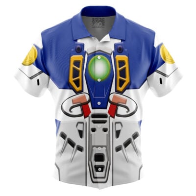 XXXG-01W Wing Gundam Button Up Hawaiian Shirt