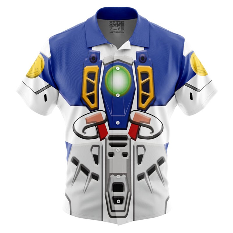 XXXG-01W Wing Gundam Button Up Hawaiian Shirt