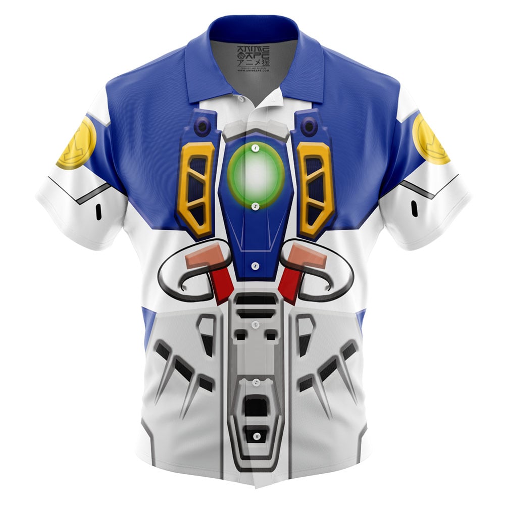 XXXG-01W Wing Gundam Button Up Hawaiian Shirt