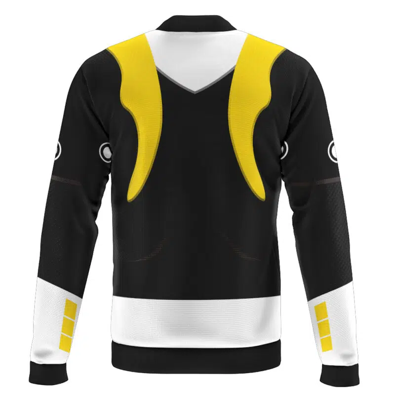 Yellow Psycho Ranger Casual Bomber Jacket - Image 2