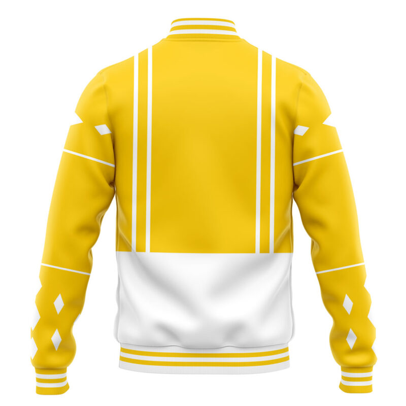 Yellow Ranger Ninjetti Power Rangers Varsity Jacket - Image 4
