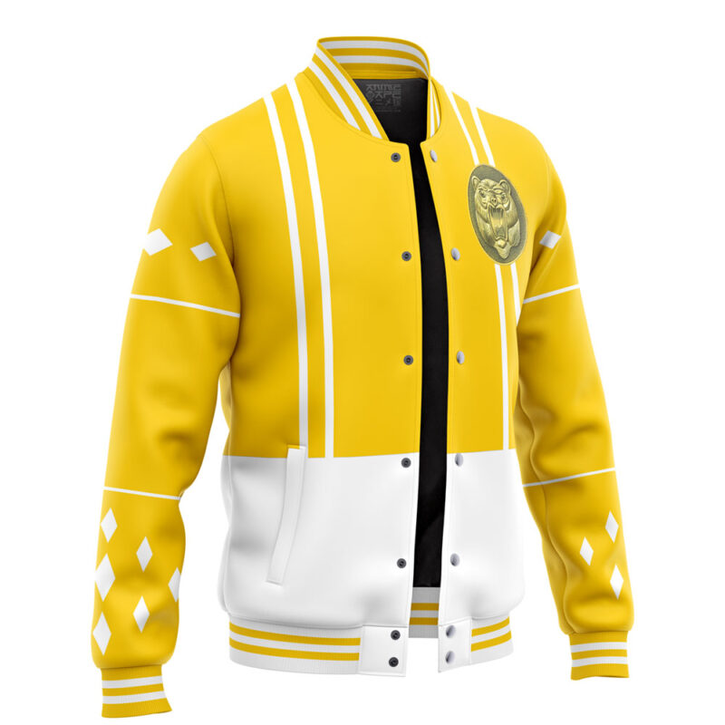 Yellow Ranger Ninjetti Power Rangers Varsity Jacket - Image 2