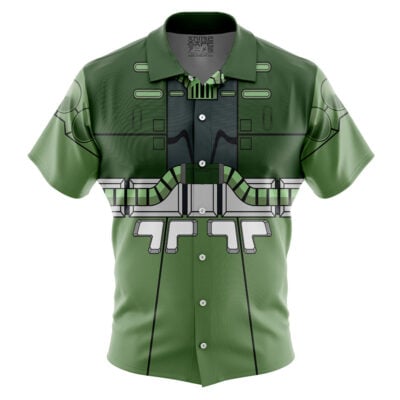 Zaku II Mobile Suit 0079 Gundam Button Up Hawaiian Shirt