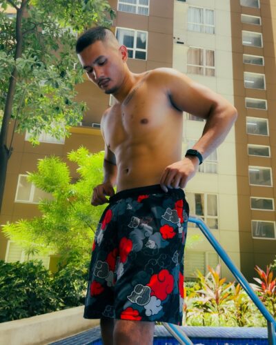 Black Aloha Akatsuki Shippuden Versatile Shorts