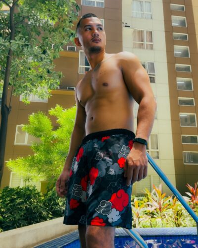 Black Aloha Akatsuki Shippuden Versatile Shorts