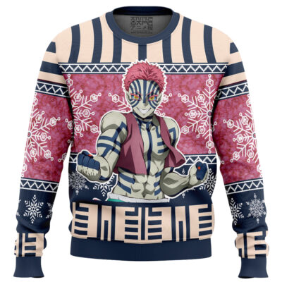 Akaza Demon Slayer Ugly Christmas Sweater