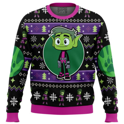 Beast Boy Teen Titans DC Comics Ugly Christmas Sweater