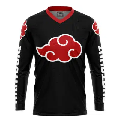 Black Akatsuki Pattern Shippuden Hockey Jersey