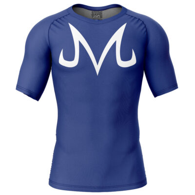 Blue Majin Vegeta Dragon Ball Z Short Sleeve Rash Guard Compression Shirt