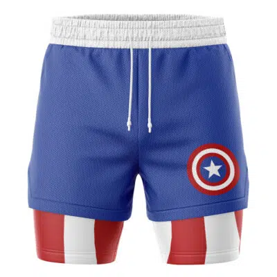 Captain America Classic Marvel 2-in-1 Performance Shorts