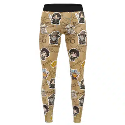 Chibi Fellowship Of The Ring Lord Of The Rings Compression Pants Spats