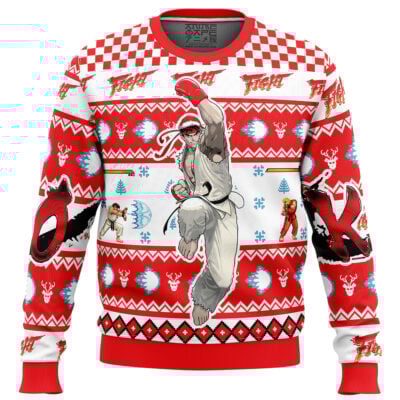 Christmas Ryu Street Fighter Ugly Christmas Sweater
