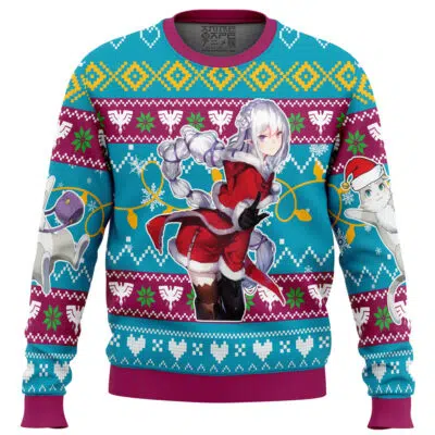 Emilia Re Zero Ugly Christmas Sweater