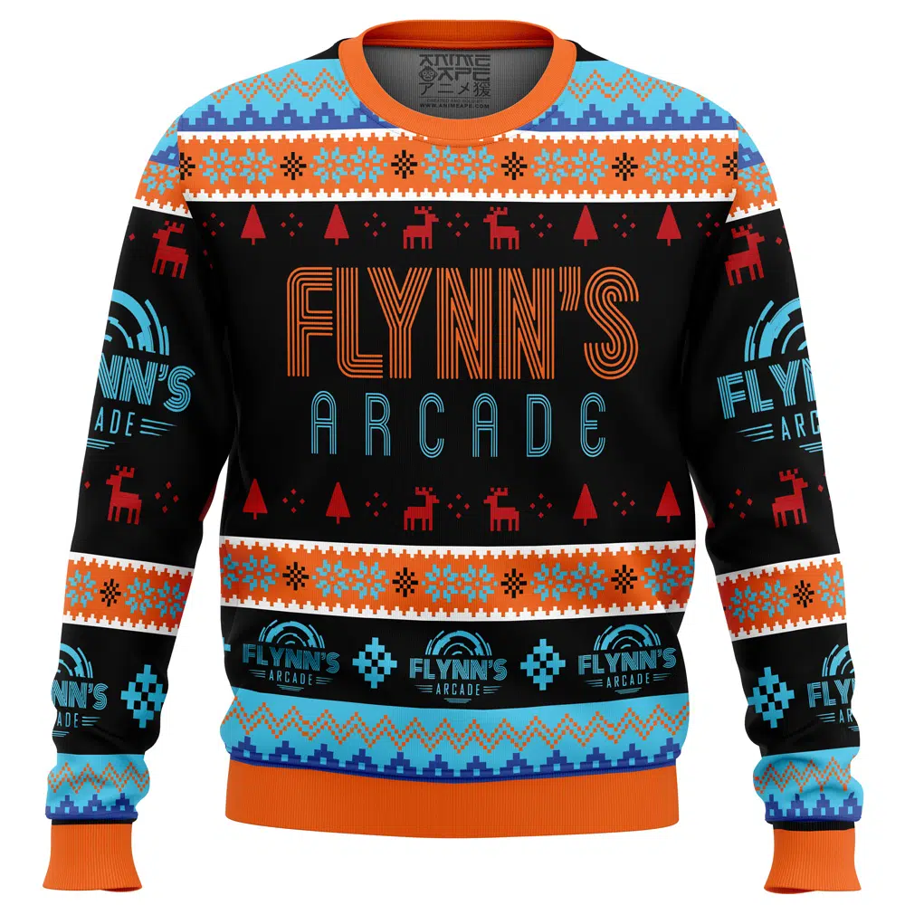 Flynns Tron_Ugly Christmas Sweater FRONT mockup