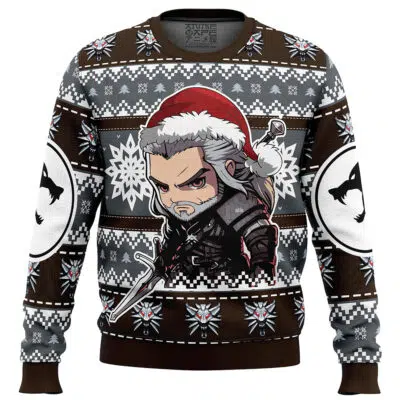 Geralt of Rivia Chibi The Witcher Ugly Christmas Sweater