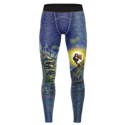 Howl’s Moving Castle Starry Night Studio Ghibli Compression Pants Spats