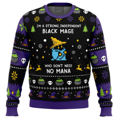 I'm A Strong Independent Black Mage Ugly Christmas Sweater