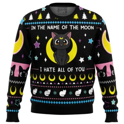 In The Name Of the Moon Sailor Moon Ugly Christmas Sweater