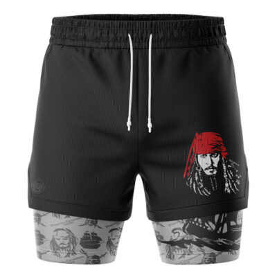 Jack Sparrow V2 Pirates of the Caribbean 2-in-1 Performance Shorts