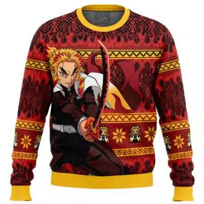 Kyojuro Rengoku Demon Slayer Ugly Christmas Sweater