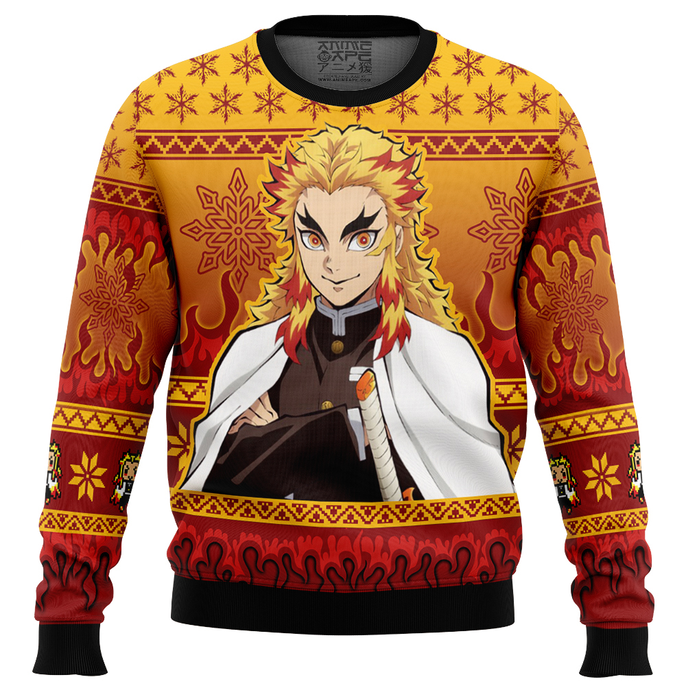Kyojuro Rengoku Demon Slayer Ugly Christmas Sweater