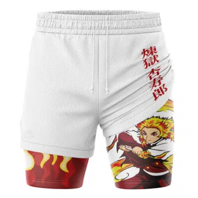 Kyojuro Rengoku Fire Demon Slayer 2-in-1 Performance Shorts