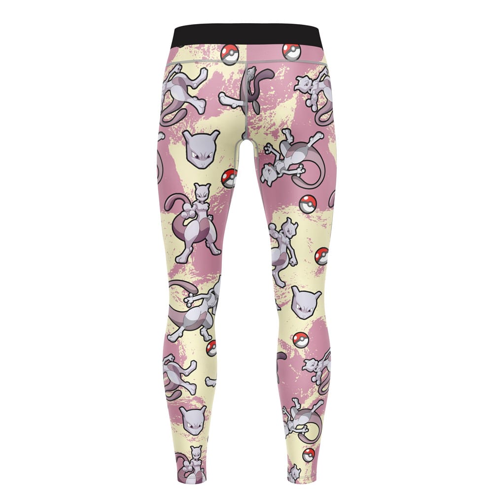 Mewtwo Pattern Pokemon Compression Pants Spats - Image 2