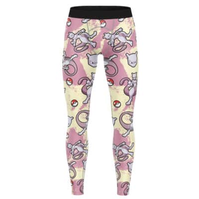 Mewtwo Pattern Pokemon Compression Pants Spats