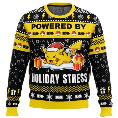 Pikachu Holiday Stress Pokemon Ugly Christmas Sweater