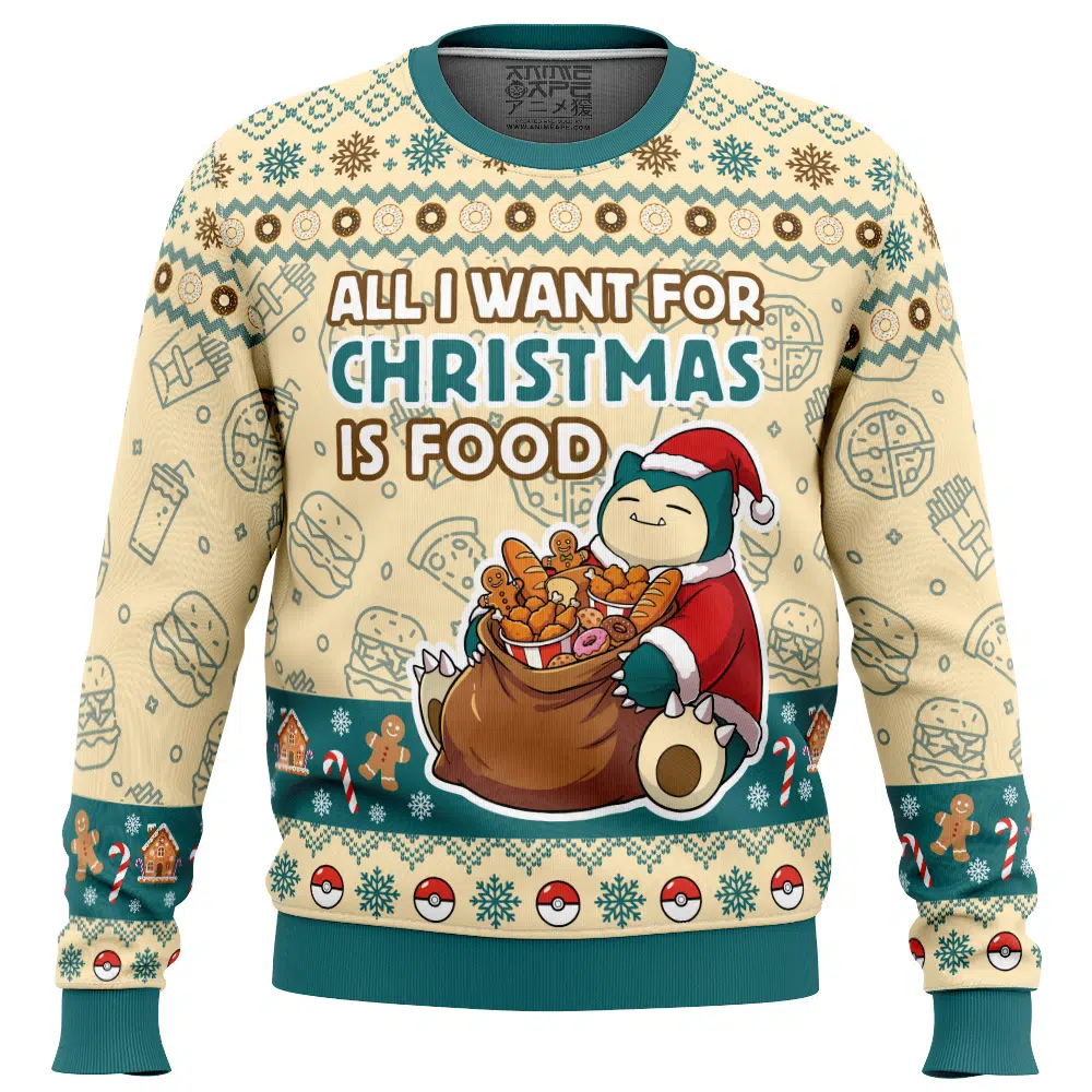 Snorlax Food Pokemon Ugly Christmas Sweater