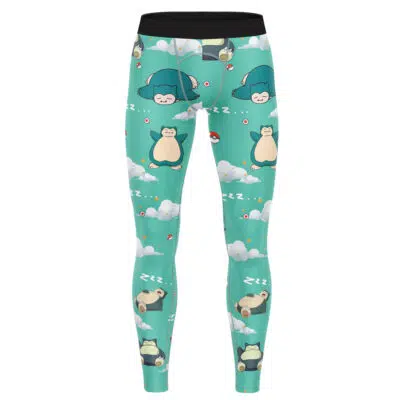 Snorlax Pattern Pokemon Compression Pants Spats
