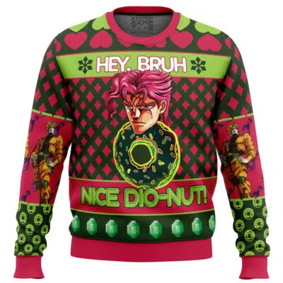 Christmas Noriaki Kakyoin Donut Jojo’s Bizarre Adventure Ugly Christmas Sweater