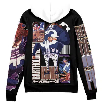 Bartholomew Kuma One Piece Streetwear Zip Hoodie Jacket