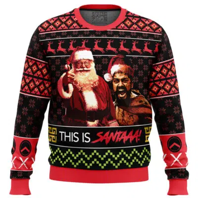 Christmas Leonidas This Is Santa 300 Ugly Christmas Sweater