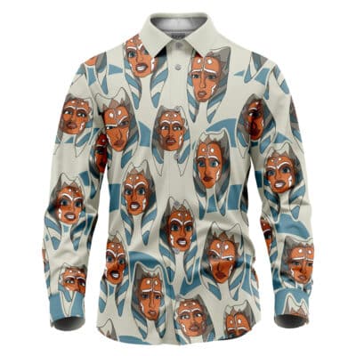 Ahsoka Tano Star Wars Long Sleeve Button Up Shirt
