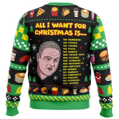 All I Want For Christmas Is 55 Burgers Ugly Christmas Sweater