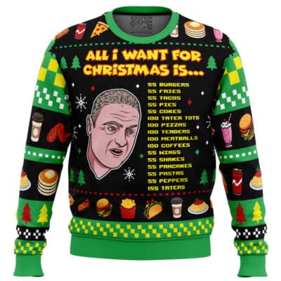 All I Want For Christmas Is 55 Burgers Ugly Christmas Sweater