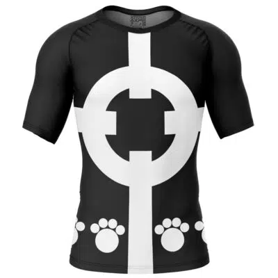 Bartholomew Kuma One Piece Short Sleeve Rash Guard Compression Shirt