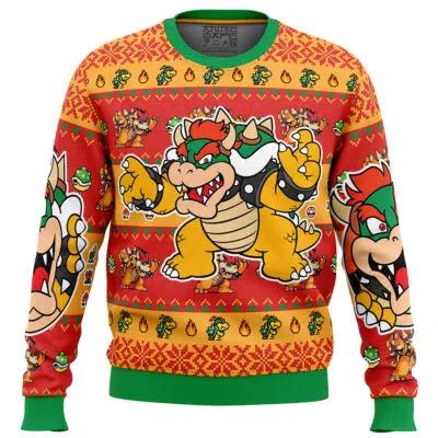 Christmas Bowser Super Mario Bros Ugly Christmas Sweater