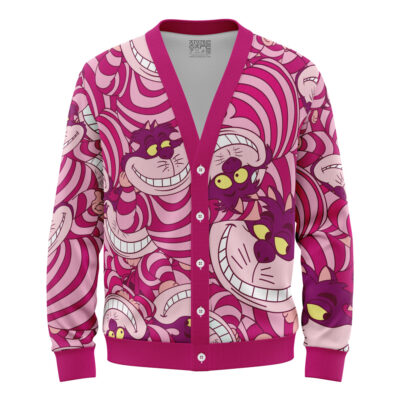 Chesire Cat Pattern Disney Knitted Cardigan Sweater