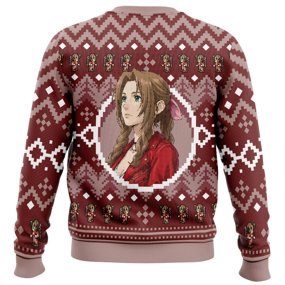 Christmas Aerith Final Fantasy VII Ugly Christmas Sweater - Image 2