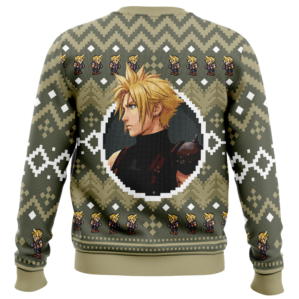 Christmas Cloud Strife Final Fantasy VII Ugly Christmas Sweater - Image 2